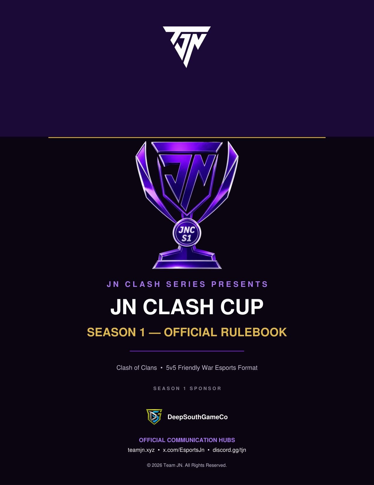 JNC Season 1 Rulebook Page 1